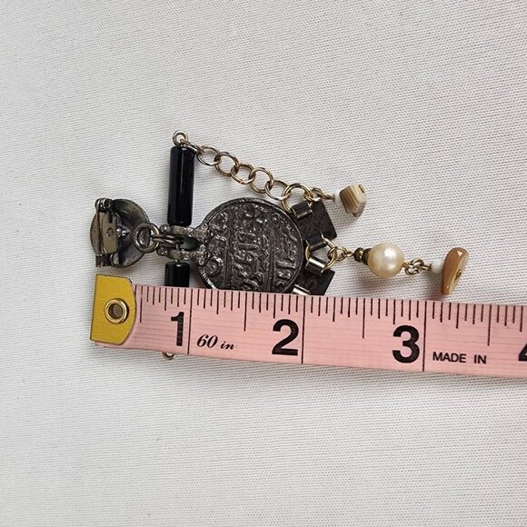 Vintage Silver & Gold Beaded Brooch - Picture 6 of 6